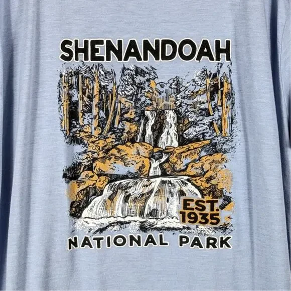 Shenandoah National Park XL T-Shirt Men’s Graphic Tee USA Repreve Modal Cotton - Picture 2 of 5
